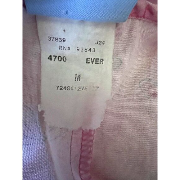 Lot of 2 Women Pink Hearts Floral V-Neck Scrub Tops Shirts Medium Pockets Cotton - Picture 10 of 10